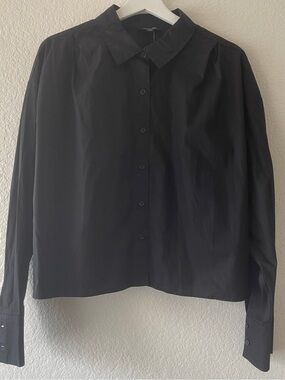 Self Esteem Women's Black Button-Up Shirt